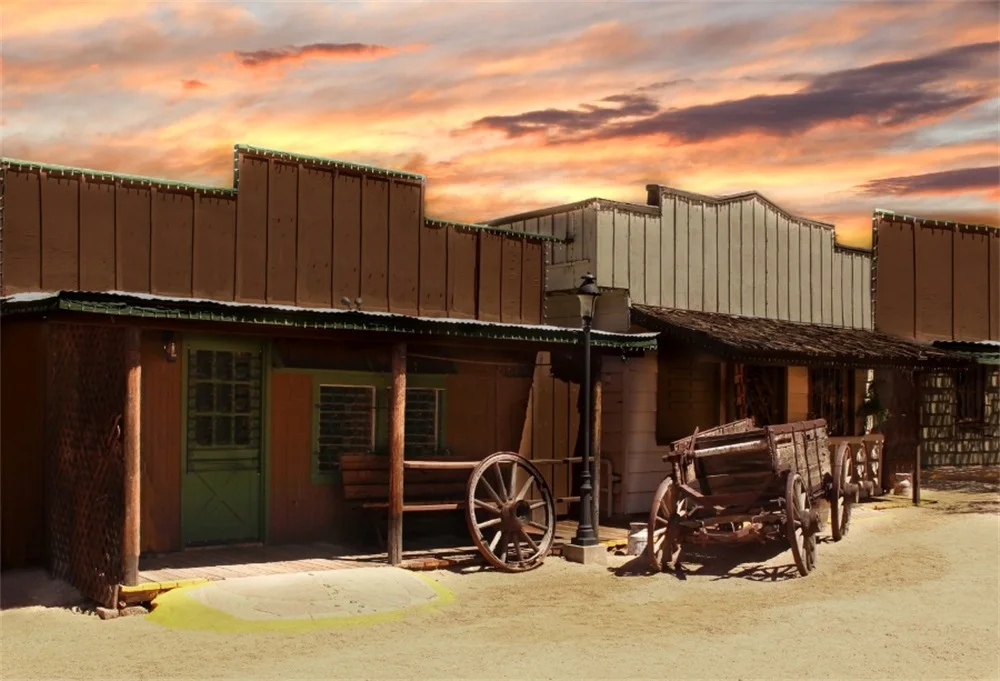 

Laeacco Country Wooden House Cart Photography Backgrounds Customized Photographic Backdrops For Photo Studio