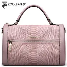 free delivery Genuine Leather Women bag Leisure Snake Print handbag 2016 new fashion shoulder Messenger Bag Boston bag