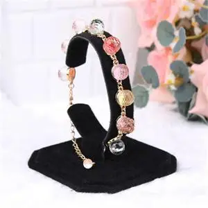 New Velvet C Type Design Jewelry Bracelet Bangle Watch Display Rack Stand Holder Jewelry Organizer Hard Display Stand Joyero New