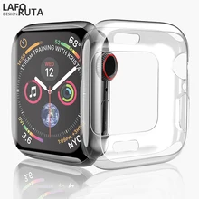 Laforuta чехол для Apple Watch 5 4 44 мм 40 мм прозрачный ТПУ мягкий силиконовый защитный чехол для iWatch серии 4 Чехол