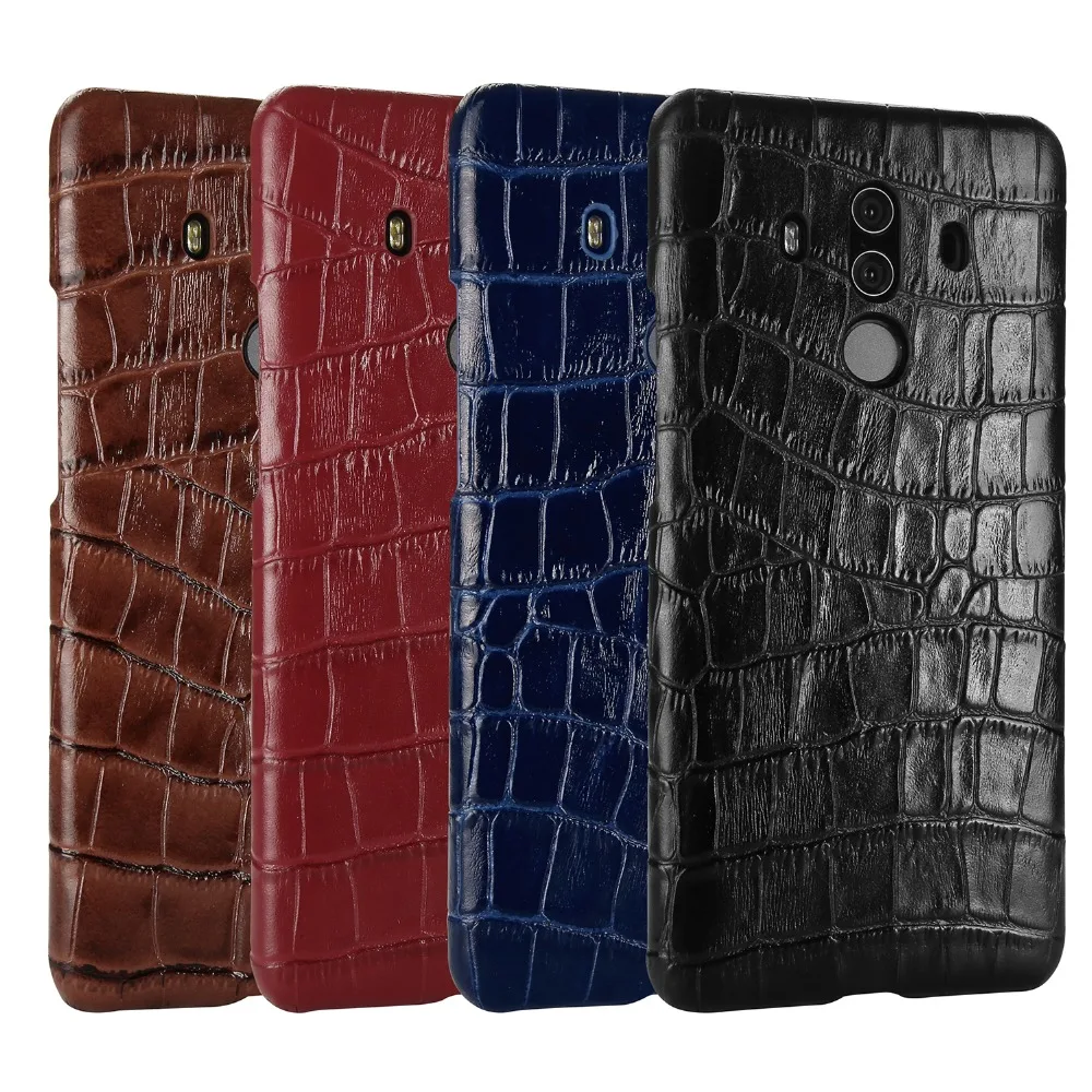 

Luxury Genuine Leather Case for Huawei Mate 10 Pro Case Crocodile Cowhide Pattern Fashion Cover for Huawei Mate 10 Pro Capa Case