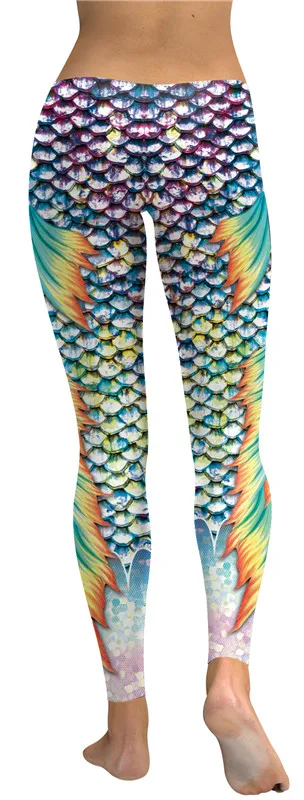 Petrol blue yellow wing mermaid scales legging (2)