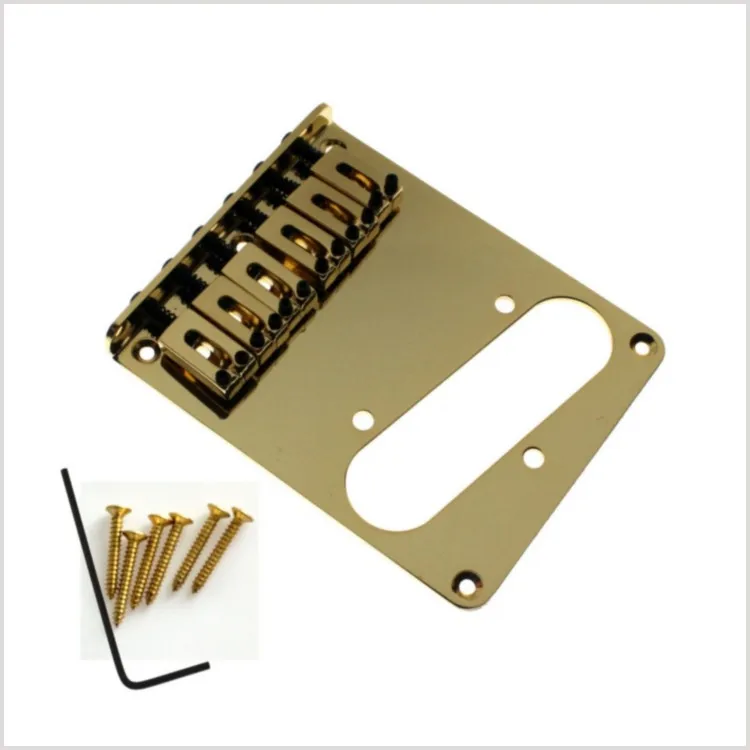 TL Теле Гитары мост шесть строка Гитары площадь Якорь пластины золота