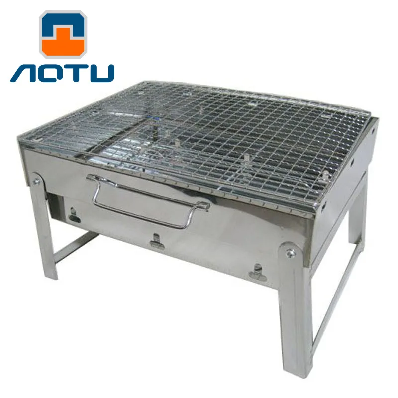 

Outdoor Travel Camping Hiking Protable BBQ Grill Stainless Steel Picnic BBQ Oven Tools Camping Stove Wood Burning HW79