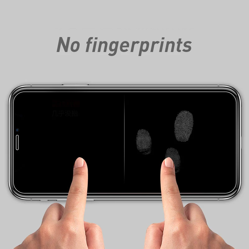 2 Pack For iPhone X Tempered Glass Screen Protector Film For iPhone X 5.8 Inch Anti-fingerprint Screen Protective Front Film 9H (1)
