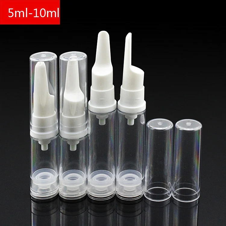 50PCS 5ml 10ml Plastic Transparent Eye Cream Vacuum Airless Bottle