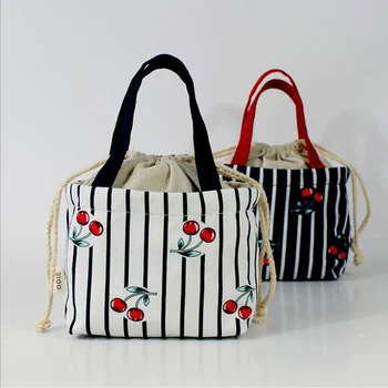 

Canvas Lunchbox Grab Picnic Lunch Bag Women Cooler Picnic Bags Insulation Women's Thermal Lunchbox Waterproof Female Thermal Bag