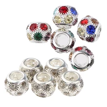 10 шт. медные волосы дреды катушки повязка для волос Плетение Dread замки металлические клипсы для волос w/Сияющие кристаллы