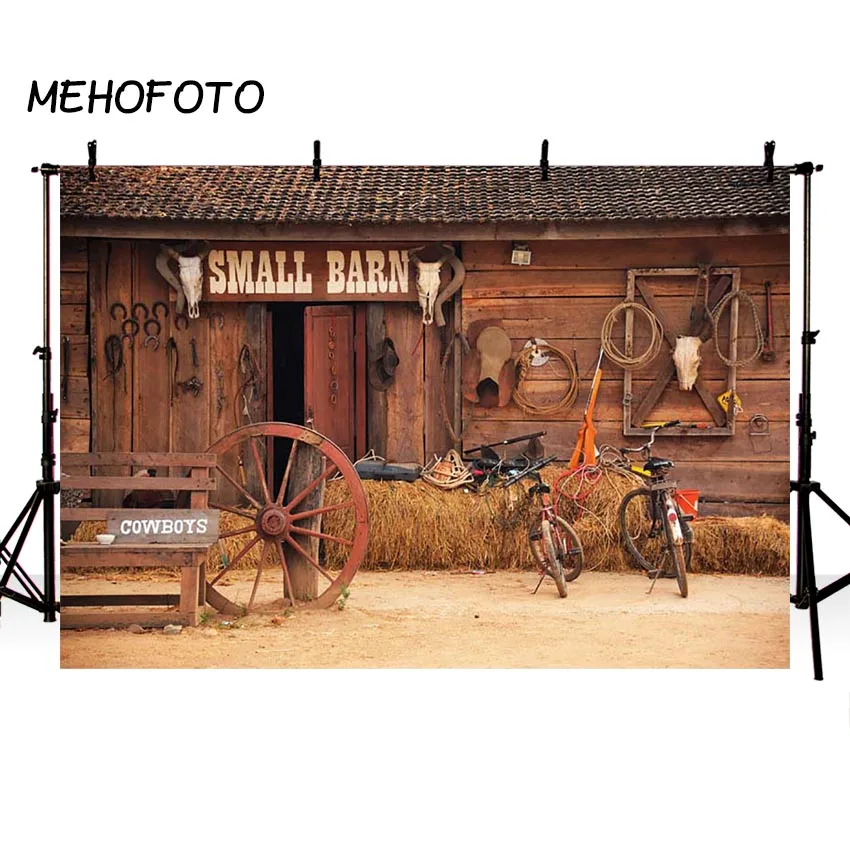 10x6.5ft Wild West Farm Saloon Polyester Photography Background Cartoon Farmhouses Yard Running Hen Chicks Bowies Huge Moon Backdrop Rural Countryside Cowboy Portrait Shoot Western Wallpaper