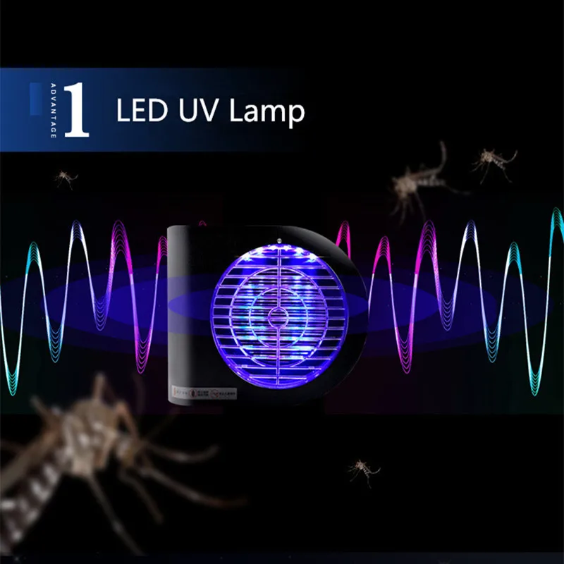 CLAITE светодиодный электрическая ловушка для комаров, лампа отключения звука безопасная экономия энергии москитный репеллент, УФ лампа защиты от насекомых вредителей убийца комаров насекомых светильник