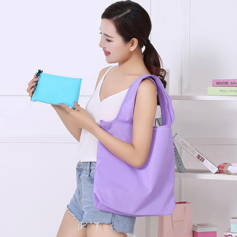 200pcs/lot Eco Shopping Bag Reusable Cloth Fabric Grocery Packing Recyclable Hight Simple Design Healthy Tote Handbag