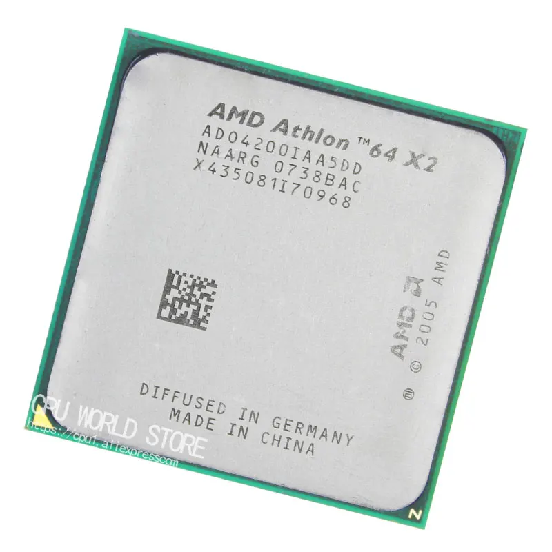 AMD أثلون 64X2 4200 + معالج وحدة المعالجة المركزية 2.2 Ghz/1 M/1000 GHz المقبس am2 940 دبوس العمل AMD أثلون 64X2 4200 + معالج وحدة المعالجة المركزية 2.2 Ghz/1 M/1000 GHz المقبس am2 940 دبوس العمل