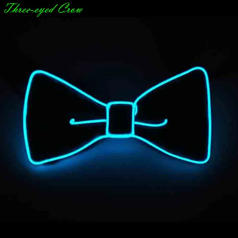 

Fashion light High quality 10 Color Available Blinking EL Bowtie LED Bow tie Light up By 2AA Battery For Men's Party