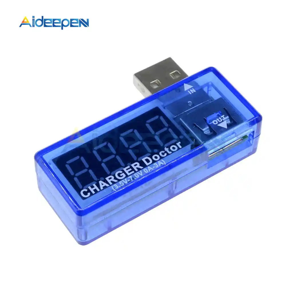 Цифровой USB вольтметр амперметр измеритель напряжения портативный