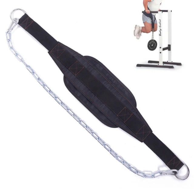 thicker metal chain weight lifting dip belt pull up gym equipment