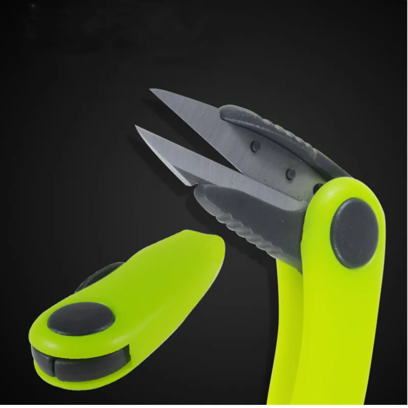 

2019 New Green Fishing Scissors Collapsible Fish Accessories Using Stainless Steel Scissors In Cutting Line Fishing Scissors