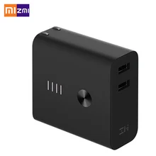 XIAOMI ZIMI быстрое зарядное устройство QC 3,0 5 в 3 А 2 в 1 настенное зарядное устройство и 6500 мАч Xiaomi power Bank Zmi power Bank
