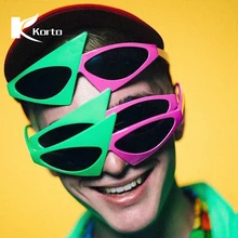 Розовые и зеленые солнечные очки Roy paddy, трендовые товары, мужские очки в стиле хиппи, вечерние праздничные очки Rave, крутые очки