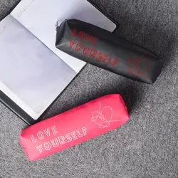 Youpop BTS Bangtan мальчики любят себя ответ черный, красный Цвет ювелирных изделий PU Admission посылка карандаш сумки косметичка SJB707