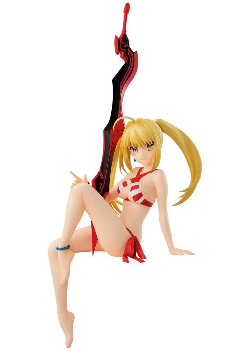 Аниме 14 см фигурка FGO Fate/большой заказ лапша пробка Nero Sabre бикини Коллекция Модель
