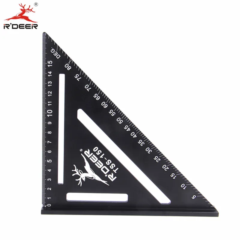 RDEER Aluminun Legierung Dreieck Herrscher Winkel Herrscher 90 grad Winkelmesser Für Home Builders DIY Künstler Mess holzbearbeitungswerkzeuge Kaufen