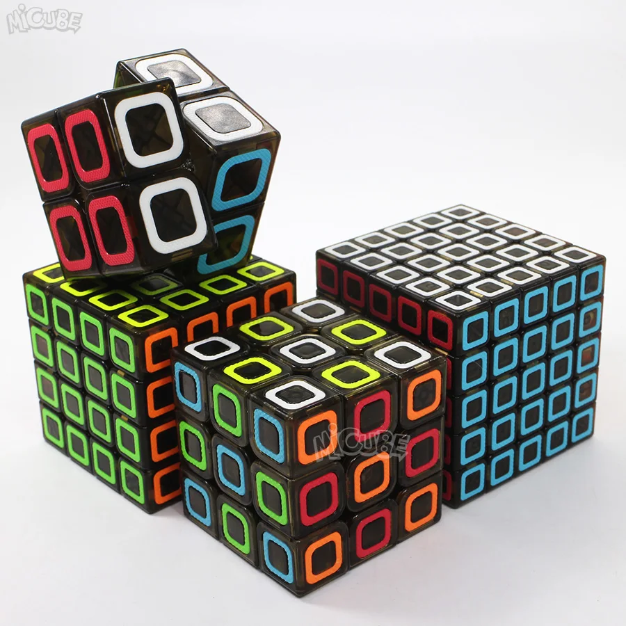 Qiyi куб 2x2 3x3 4x4 5x5 Ciyuan магический скоростной Куб прозрачный черный размерные игрушки для детей QizhengS