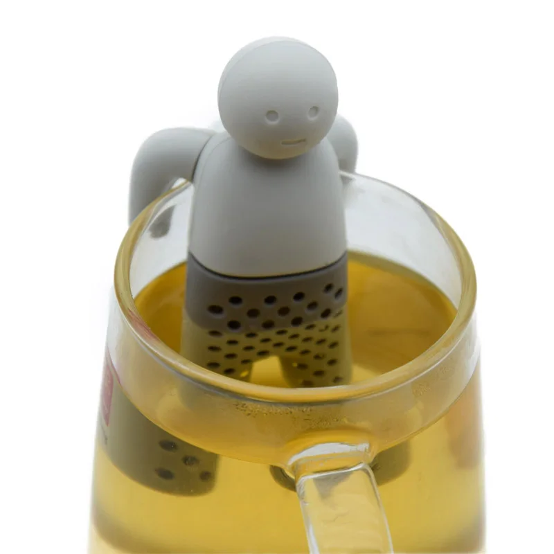 Little people tea infuser Interesting pot Kitchen Tools Cute Mr Teapot kettle boil Tea Strainer