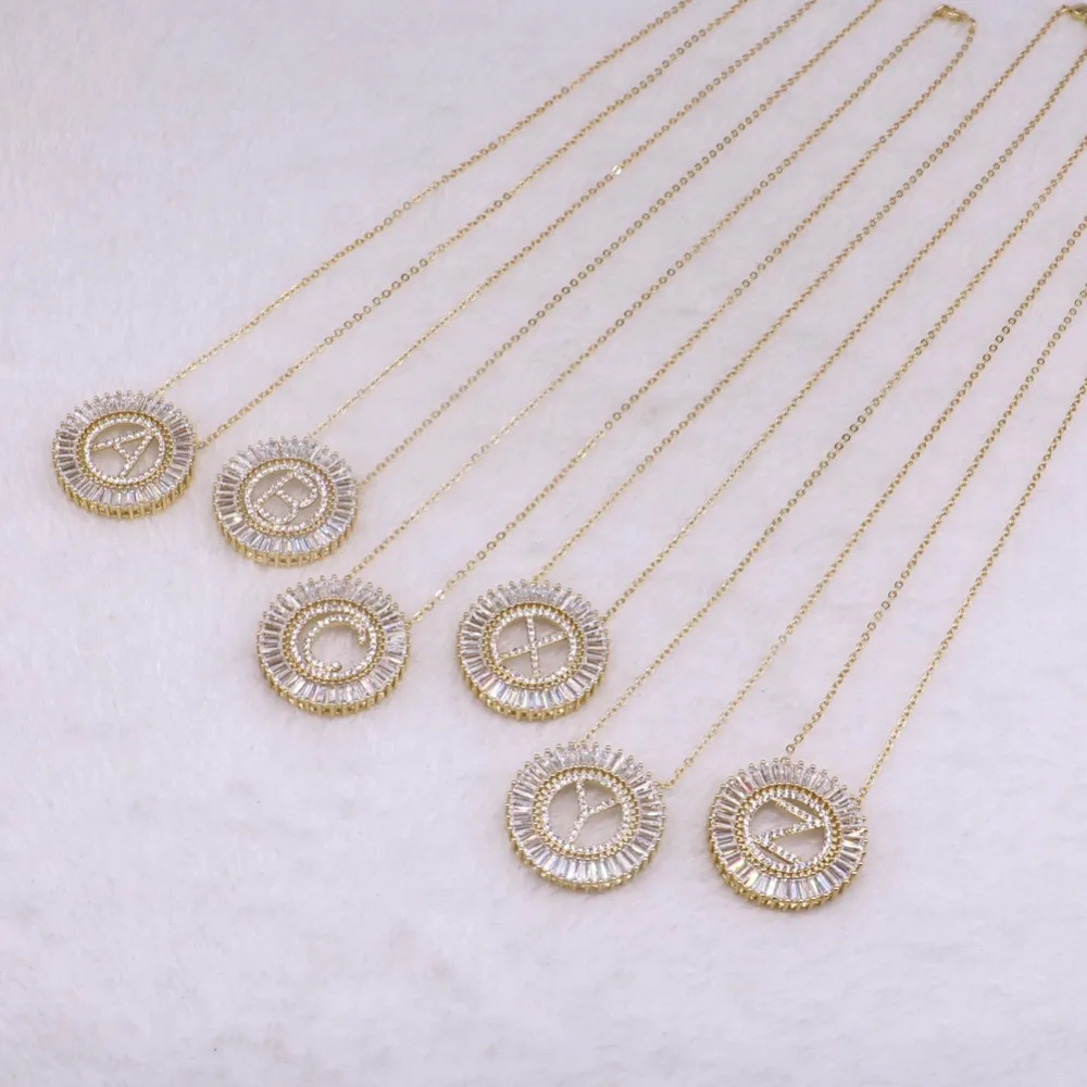 Мода письмо ожерелье названный Jewelry микро проложить Циркон Металлические цепи necklace3197