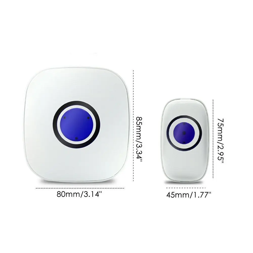 

Waterproof Wireless Doorbell 120 meters Remote control Smart Door Bell with 38 Song Home Safety US Plug Drop Shopping