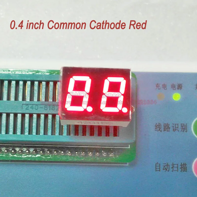 (10 шт./лот) 10 контакты 4021AR 0,4 дюймов 2 цифры биты 7 сегмент красный светодио дный Дисплей общий катод цифровой Дисплей Pin2 5 общий вывод