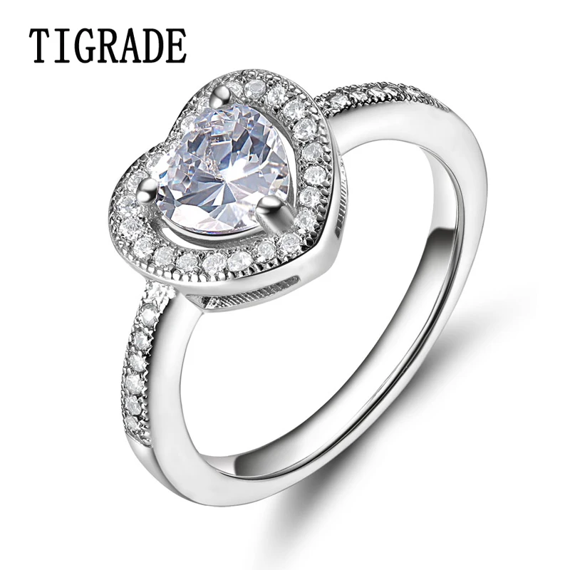 Кольцо женское из серебра 925 пробы с фианитом большим камнем|cubic zirconia ring|promise ringring