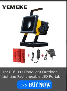 Rechargeable Floodlights 36 LED Flood Light Lamp for Outdoor Camping Work Light with AC Charger and 4*18650 Batteries