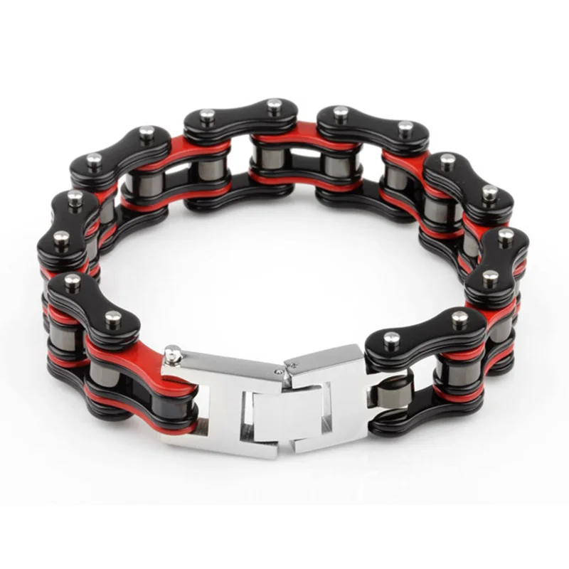 Oulai777 нержавеющая сталь велосипедная цепь мужской браслет мужские аксессуары Большой Шарм браслет цепочка на руку Мужской панк персонализированный
