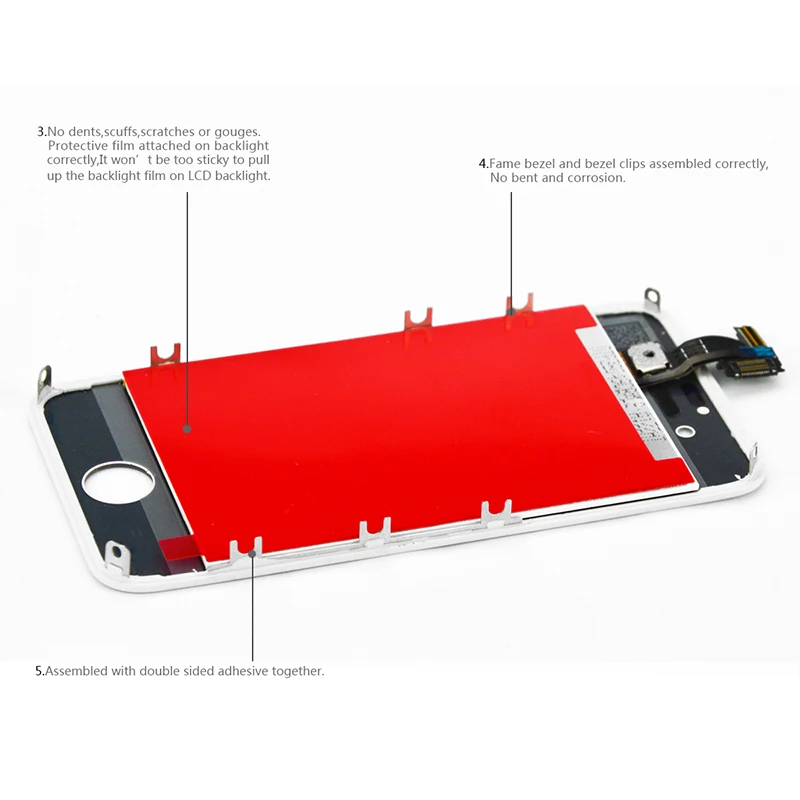 Оптовая продажа 50 шт. ЖК дисплей для iPhone 4s сенсорный экран дигитайзер в сборе