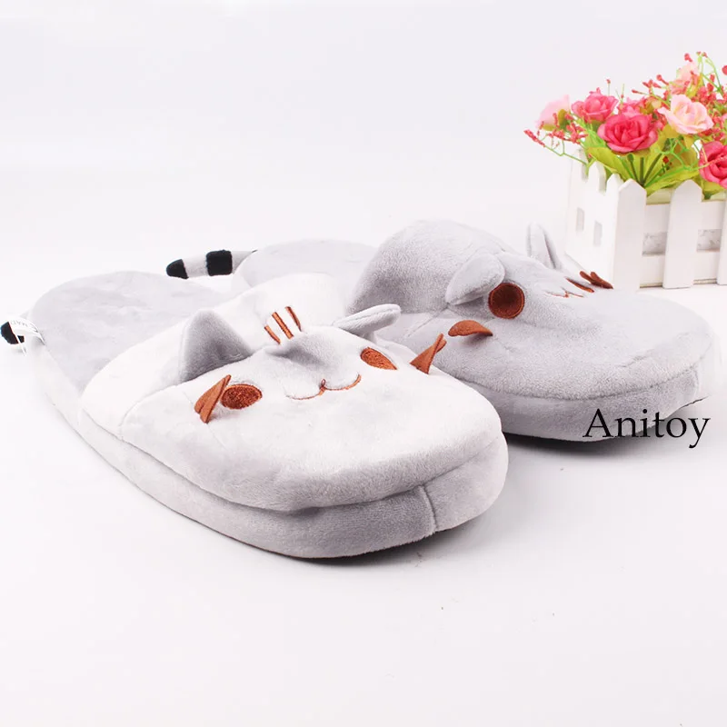

Cat Stuffed Animals Kawaii Plush Slippers Winter Indoor Shoes Home Soft Plush Toys Dolls Stuffed Toys 28cm