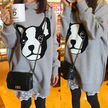 

2018 Fashion Print Maternity Dress,The print dress fashion, women maternity dress coat.Round collar, pregnant women skirt