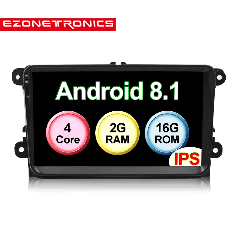 Авто Android8.1 IPS экран автомобильный аудио плеер GPS радио для VW GOLF 6 Polo Bora JETTA B6 PASSAT Tiguan