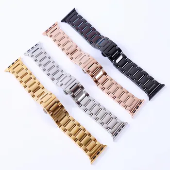 

For Apple Watch Band 42/44mm Black Gold Stainless Steel Bracelet Buckle Strap Clip Adapter for Apple Watch iWatch Band 38/40mm