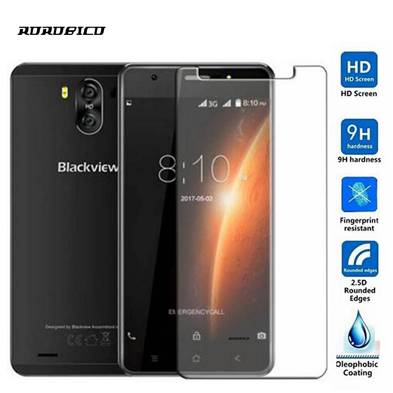 ROROBICO 2.5D 0.26mm Ultra-thin 9H HD Premium Tempered Glass For Blackview R6 lite Screen Protector Film R6lite | Мобильные телефоны