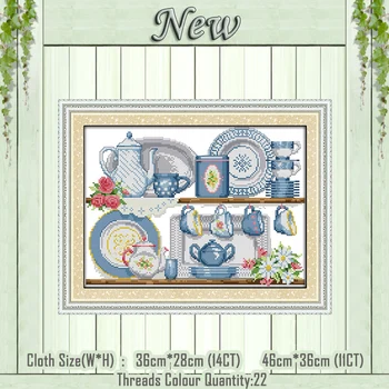 

Porcelain decor diy painting counted printed on the canvas DMC 11CT 14CT kits NKF chinese Cross Stitch embroidery needlework Set