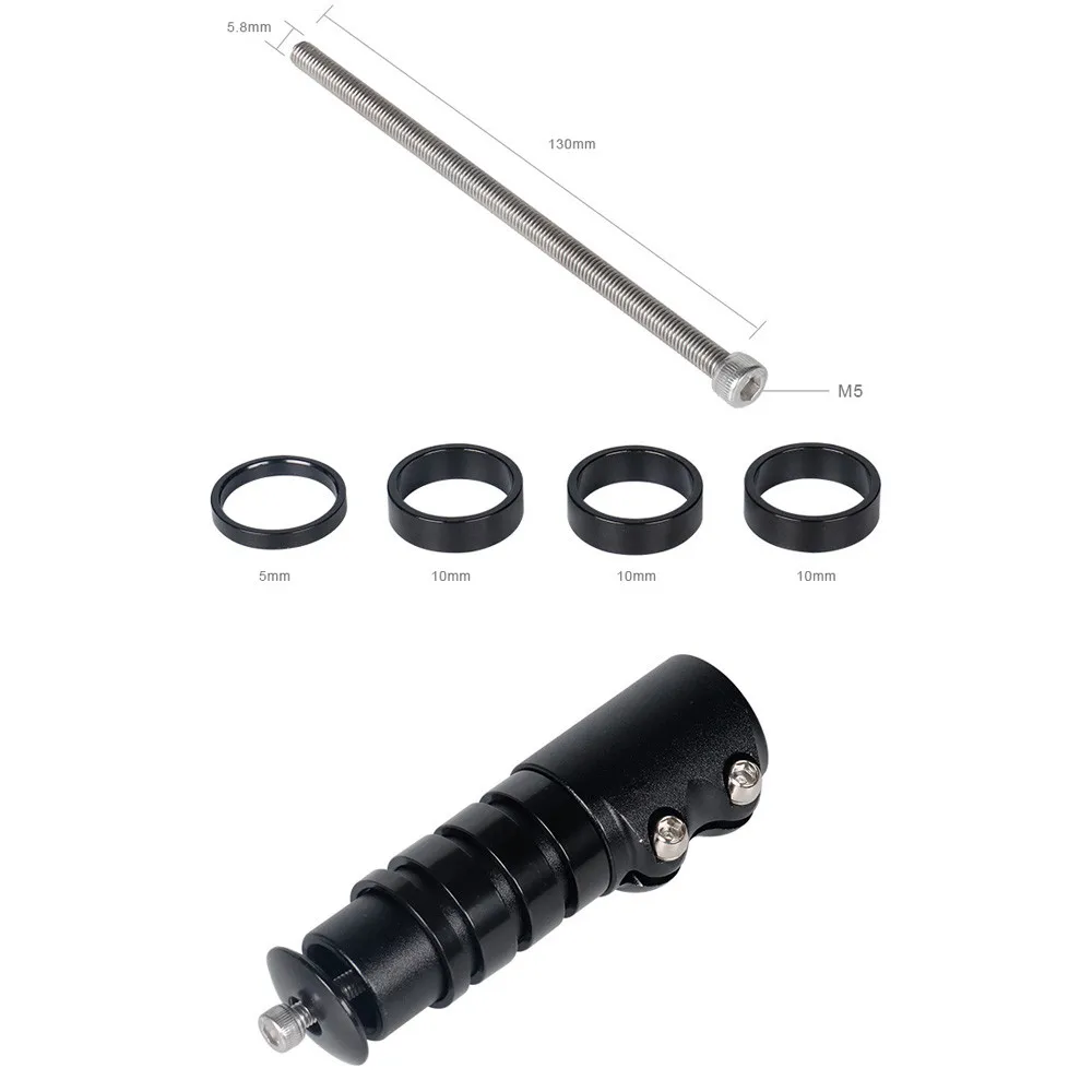 Bicycle Handle Adapter Extender Tube MTB Cross Bike Height Sports Outdoors Cycling Accessories Black Handlebar #3S26 (10)