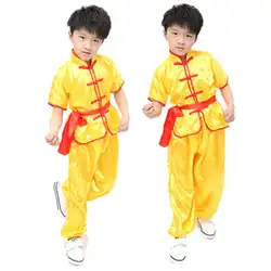 Китайские традиционные костюмы Детская боевых искусств выступления private Дракон Тотем Тай чи костюм детские костюмы для танцев 2018