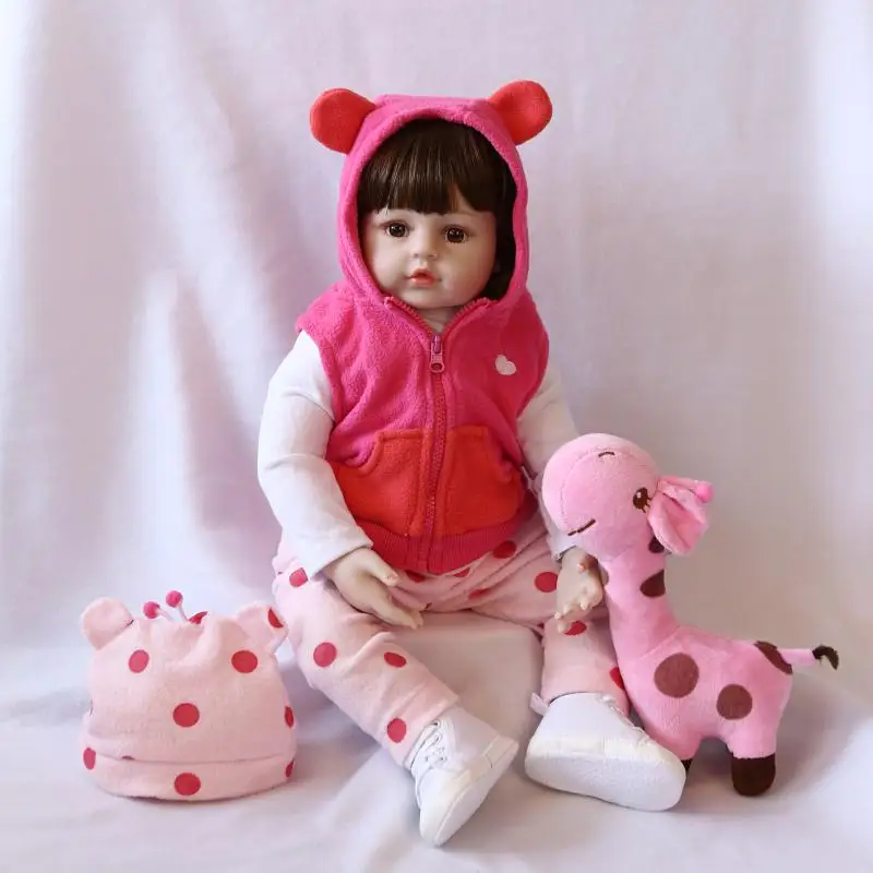 

60cm soft silicone vinyl reborn - doll hot toys for girls stuffed animals kids toys for children juguetes brinquedos