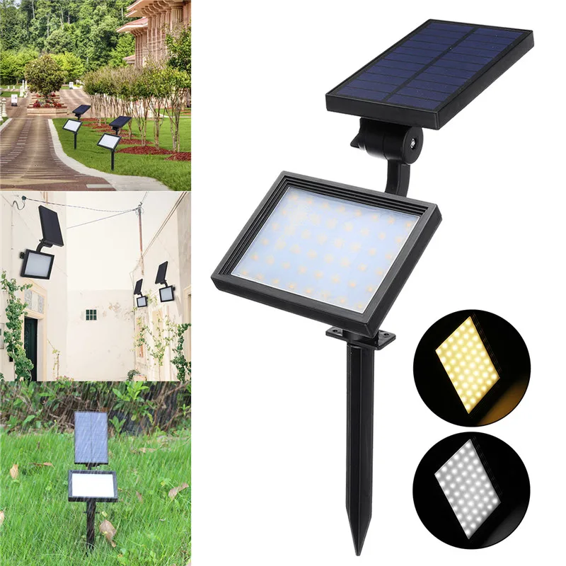 

Smuxi 48Led Solar Pathway Lamps Outdoor Waterproof LED Lawn Lamps Solar Panel Angle Adjustable for Garden Path