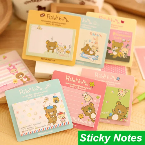 60 шт./лот Rilakkuma бумаги стикеры Декоративный Пост записки Memo Pad школьных принадлежностей канцелярские papelaria dm648