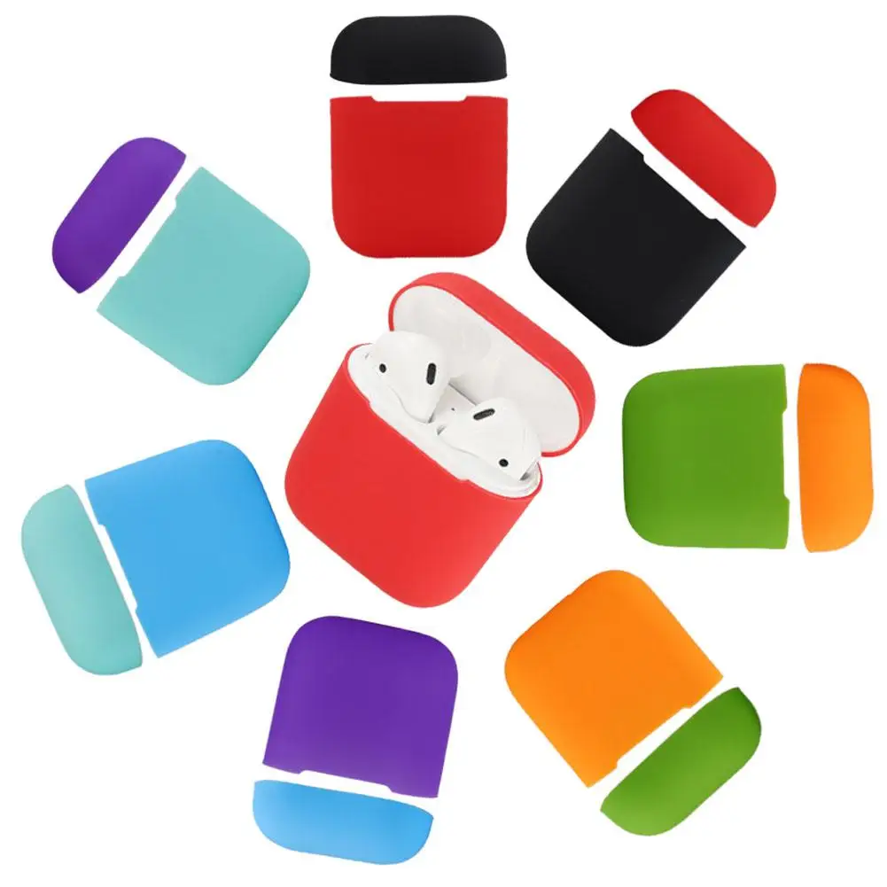 

Ultra-slim Shockproof Solid Color Silicone Protector Case Cover for AirPods 2 Ultra-slim Shockproof Solid Color