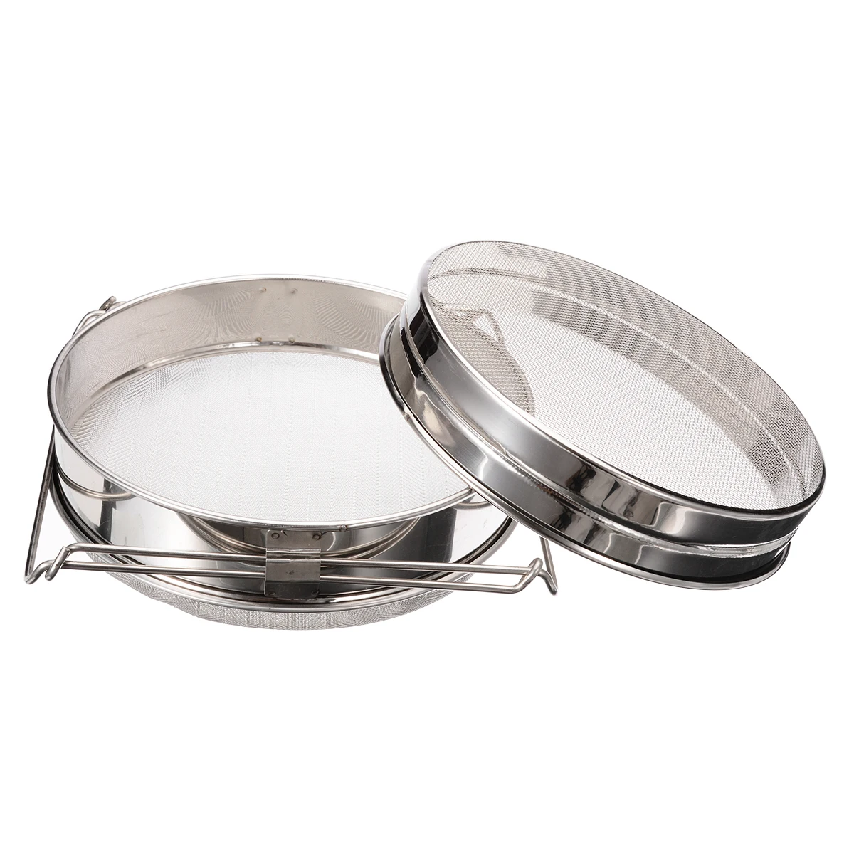 Mayitr Stainless Steel Beekeeping Double Layer Honey Filter Strainer  Home Kitchen Colanders Strainers