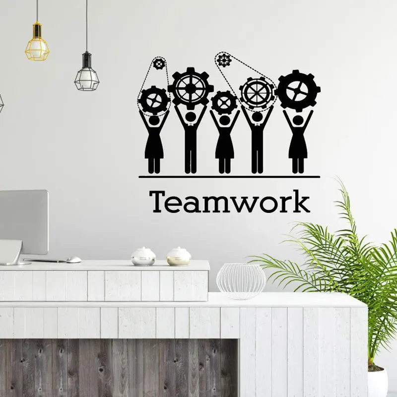 

Office Wall Art Decal Teamwork Business Success Work Idea Inspiration Quote Office Decor Motivation Vinyl Sticker Mural 3248