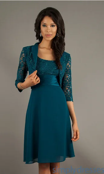 

free shipping robe de soiree 2014 new fashion vestido de festa long sleeves lace chiffon Mother of the Bride Dresses with jacket