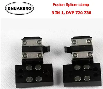 

free shipping AB153 DVP 720 730 Splicing Optical Fusion Splicer machine rubble-insulated,naked fiber,pigtail 3 in 1 clamp